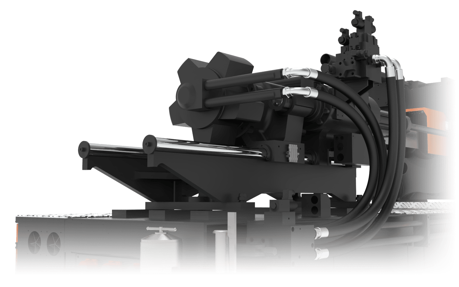 Equipped with MRC hydraulic motor